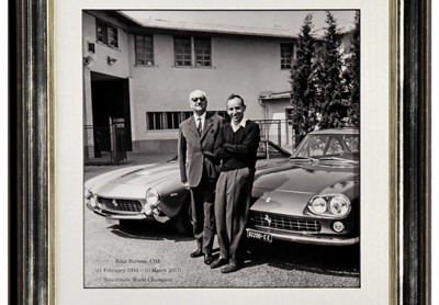 Lot 95 - John Surtees and his Mentor Enzo Ferrari Autograph Presentation