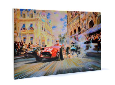 Lot 293 - Dicing at Casino Square - Deluxe Giclee Canvas Artwork by Alfredo de la Maria