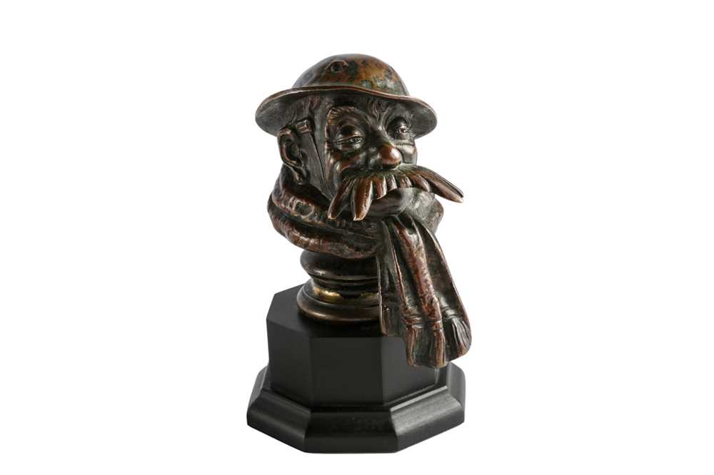 Lot 622 - A Bronze Old Bill Car Mascot by Bruce Bairnsfather