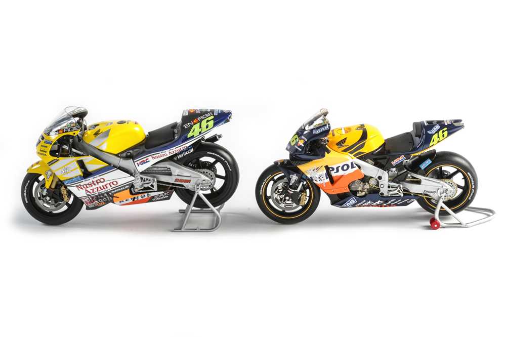 Lot 655 - Two Signed 1:12 Scale Honda Racing