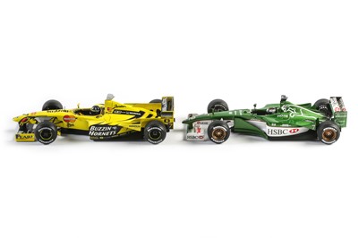 Lot 662 - Two Signed 1:18 Scale Formula One Models by Hot Wheels