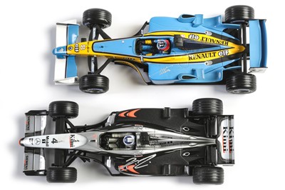 Lot 663 - Two Signed 1:18 Scale Formula One Models by Hot Wheels
