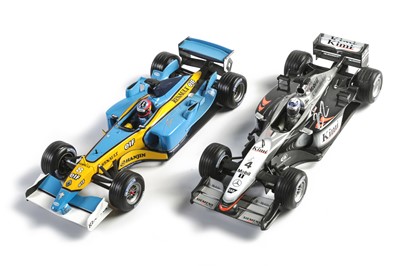 Lot 663 - Two Signed 1:18 Scale Formula One Models by Hot Wheels