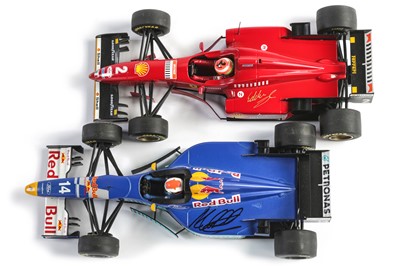 Lot 665 - Two Signed 1:18 Scale Formula One Models by Minichamps/Paul’s Model Art