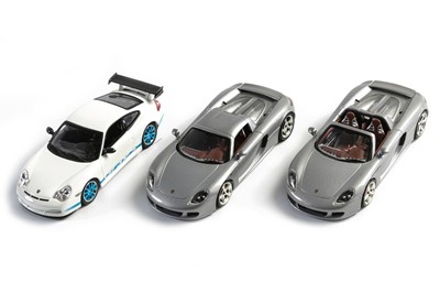 Lot 673 - Two Boxed Official 1:43 Scale Porsche Models by Minichamps/Paul’s Model Art