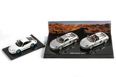 Lot 673 - Two Boxed Official 1:43 Scale Porsche Models by Minichamps/Paul’s Model Art