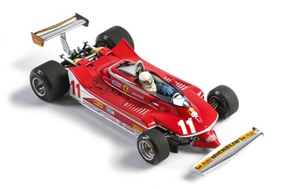 Lot 678 - Grand Prix Classics 1:18 Scale Ferrari 312T4 Model – Signed by Jody Scheckter