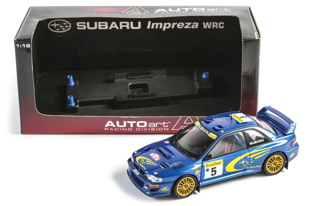 1/18 AUTOart　SUBARU　IMPREZA　WRC RARE RETIRED AutoArt Subaru Impreza WRC Night Version