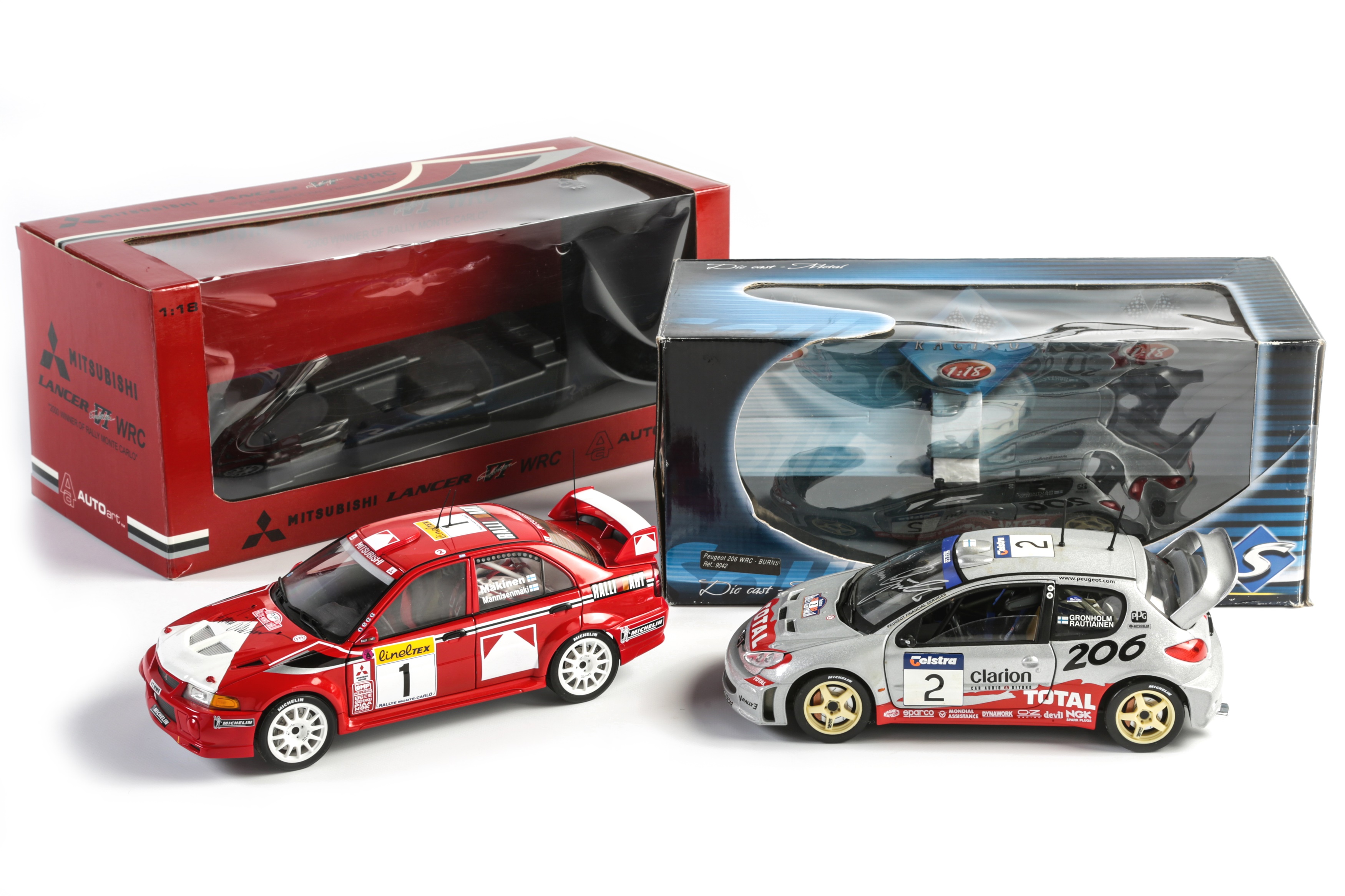 Lot 682 - Two Signed 1:18 Scale Rally Car Models