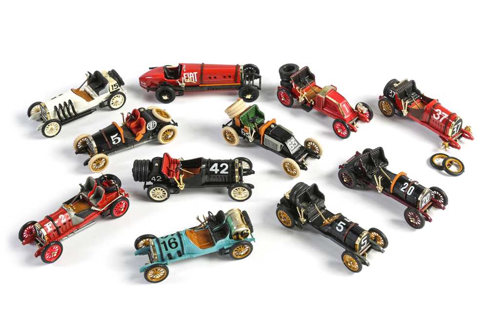 Lot 686 - Eleven 1:43 Scale Edwardian Racing Car Models by Brumm