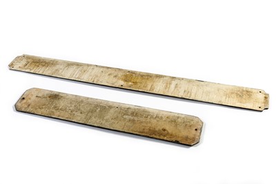 Lot 693 - Two Cast Aluminium Road Signs – ‘Crow Castle Lane’ and ‘Mead Road’