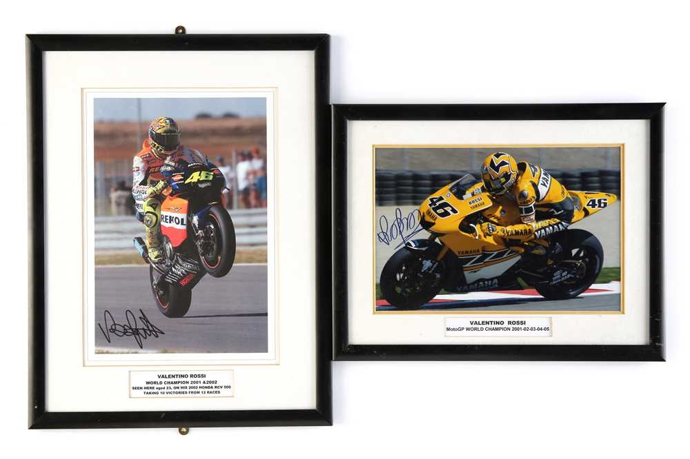 Lot 706 - Two Large-Format Valentino Rossi Signed Photographs