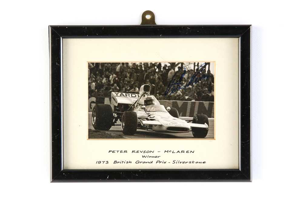 Lot 717 - Peter Revson Signed Monochrome Photograph