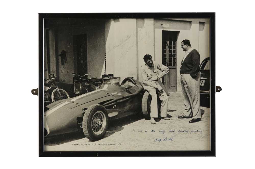 Lot 718 - Carroll Shelby and Temple Buell Signed Large-Format Photograph