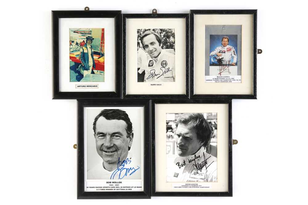 Lot 738 - Five Signed Driver Portrait Photographs