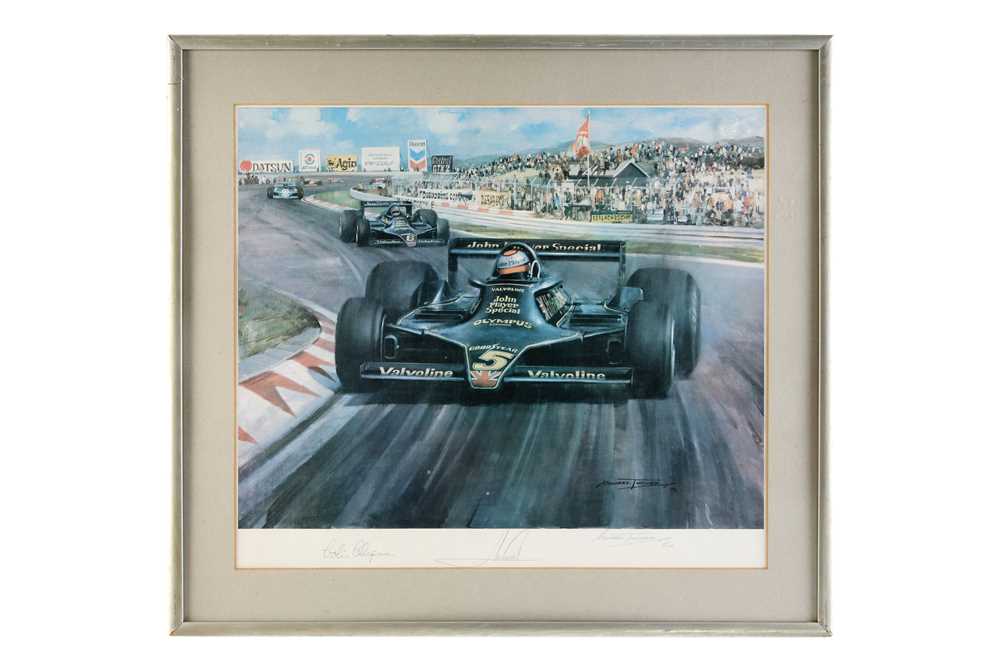 Lot 755 - A Rare Mario Andretti Lotus 79 JPS Artwork Print by Michael Turner