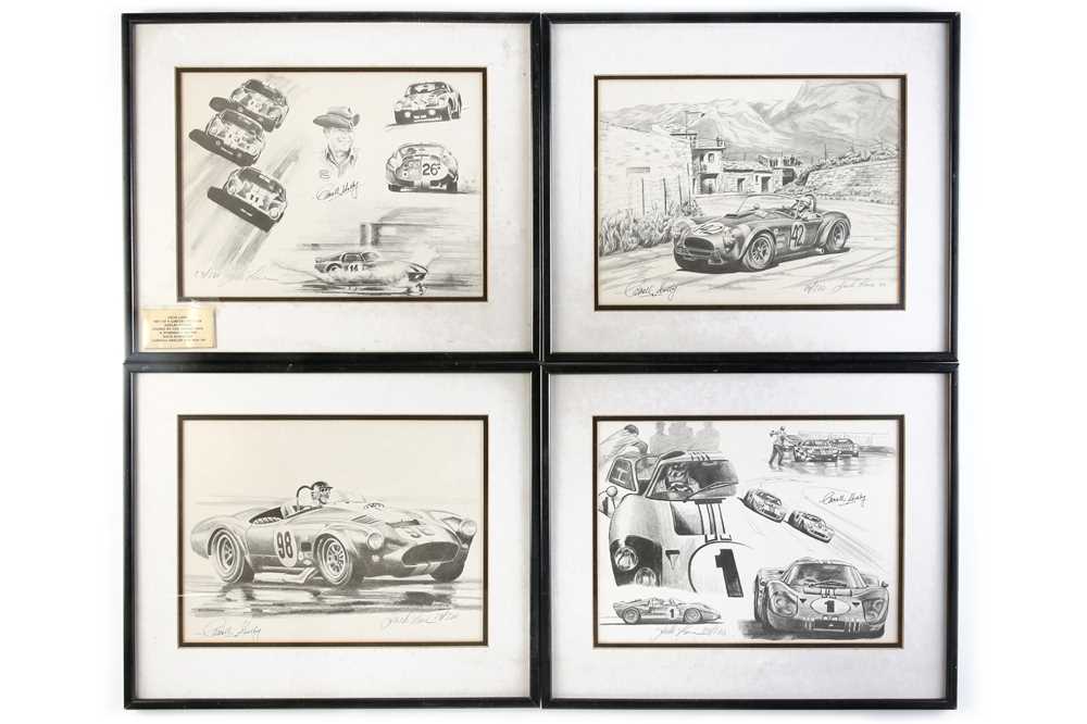 Lot 757 - Four Limited-Edition Signed Artwork Prints by Jack Lane, All Depicting AC / Shelby Cobras