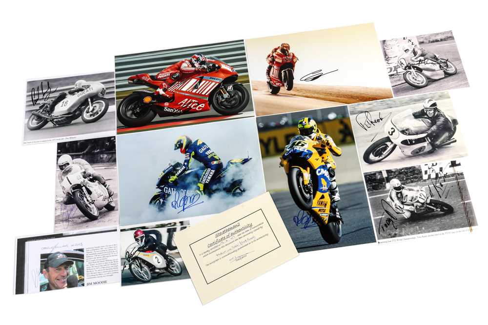 Lot 765 - Quantity of Loose Motorcycle Racing Signed Photographs