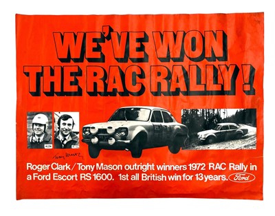 Lot 139 - A Large Ford Escort RAC Rally Victory Poster (Signed)