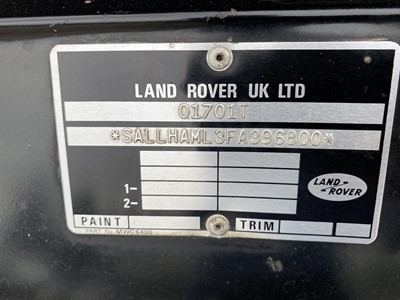 Lot 20 - 1989 Range Rover Vogue EFI