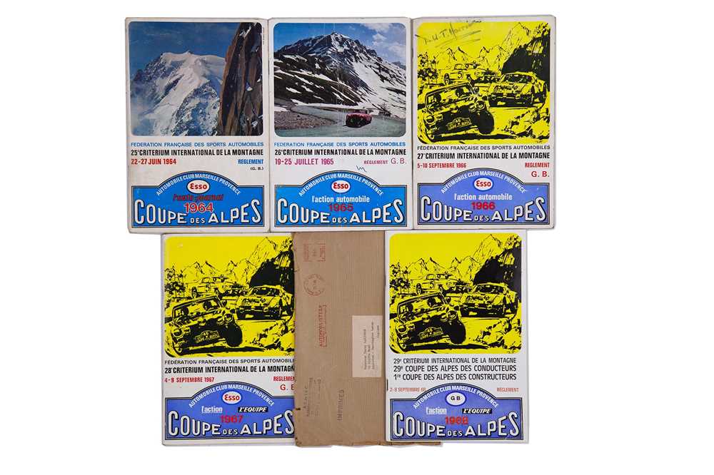 Lot 33 - Coupe Des Alpes Rally Paperwork