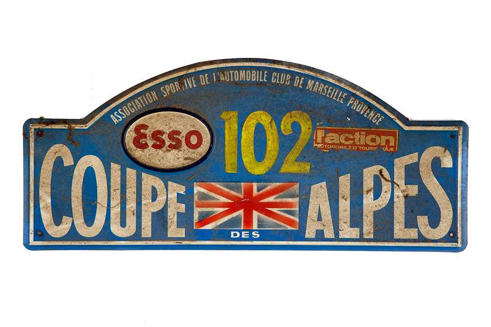 Lot 39 - Coupe Des Alpes Competitor Rally Plaque