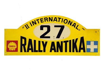 Lot 41 - International Rally Antika Competitor Rally Plaque