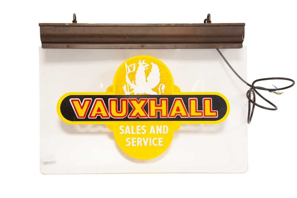 Lot 69 - Vauxhall 'Sales and Service' Illuminated Dealership Sign