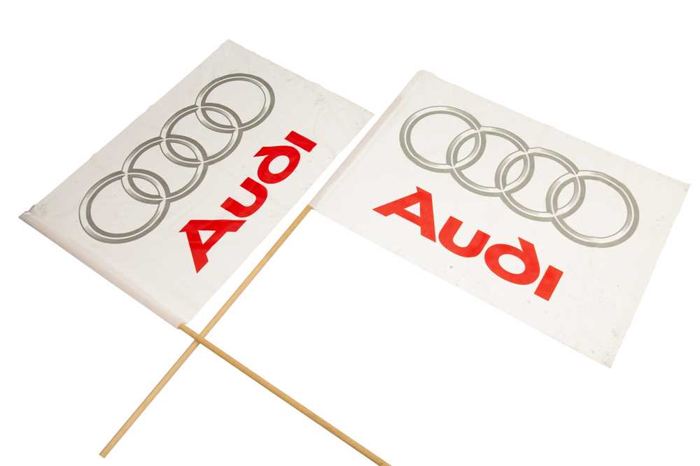Lot 70 - Two Large Audi Dealership Flags
