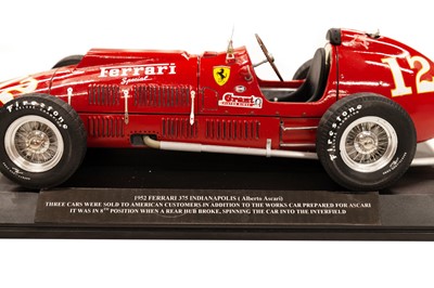 Lot 565 - 1:12 Scale Ferrari 375 'Indianapolis' Model in Display Case