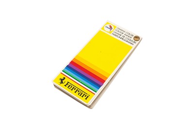 Lot 111 - Rare Ferrari Dealership Paint Colour Chart / Sample Swatch