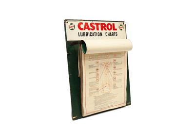 Lot 120 - Wall-Mounted Castrol Lubrication Chart Garage Display Board