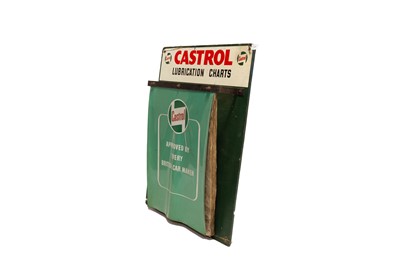 Lot 120 - Wall-Mounted Castrol Lubrication Chart Garage Display Board