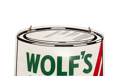 Lot 126 - Wolf's Head Motor Oil Advertising Sign