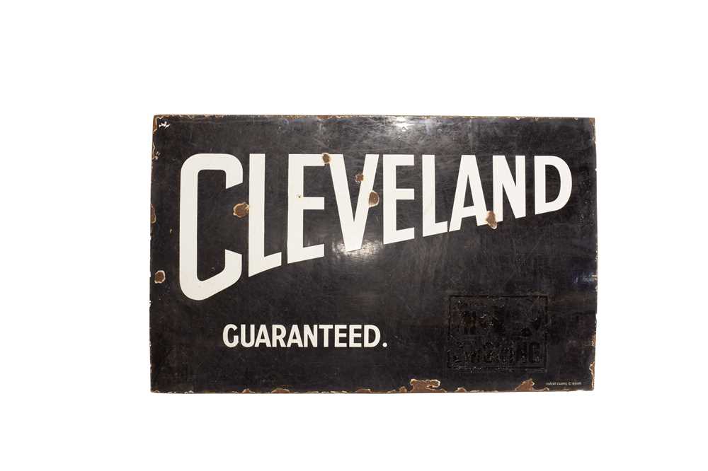 Lot 124 - 'Cleveland Guaranteed' Enamel Sign
