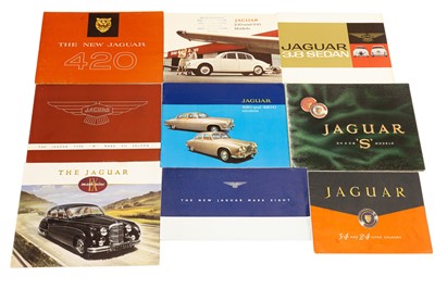 Lot 164 - Nine Pre-XJ Series Jaguar Saloon Brochures