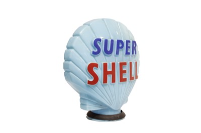 Lot 1 - Super Shell Glass Petrol Pump Globe
