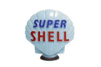 Lot 1 - Super Shell Glass Petrol Pump Globe