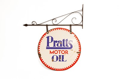 Lot 4 - Pratts Motor Oil Enamel Sign