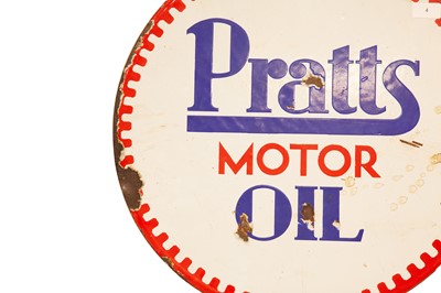 Lot 4 - Pratts Motor Oil Enamel Sign