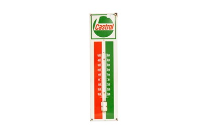 Lot 9 - Castrol Enamel Thermometer Sign