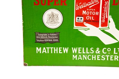 Lot 10 - Very Rare Wellsaline 'Super Lubricants' Enamel Sign