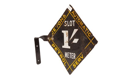 Lot 18 - ‘Jevons Automatic Petrol Service’ Enamel Sign