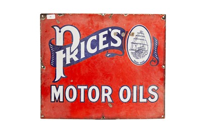Lot 19 - Price's Motor Oil Enamel Sign