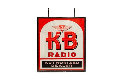 Lot 22 - ‘KB Radio - Authorised Dealer’ Illuminated Lightbox