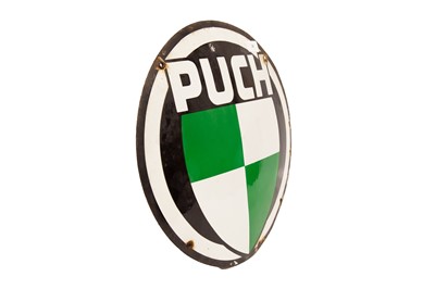 Lot 24 - Puch Enamel Advertising Sign