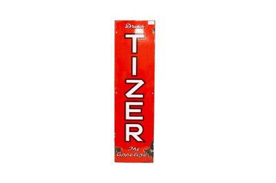 Lot 26 - 'Drink Tizer - The Appetizer' Enamel Sign