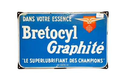 Lot 27 - Bretocyl Graphite Lubricants Enamel Sign
