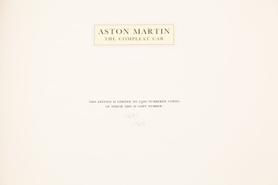 Lot 77 - 'Aston Martin- the Compleat  Car' Published by Palawan Press
