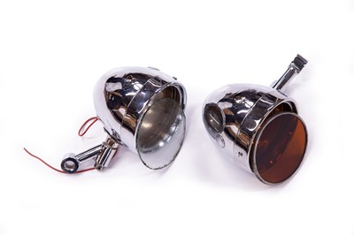 Lot 99 - Pair of Rotax Chrome-Plated Sidelamps